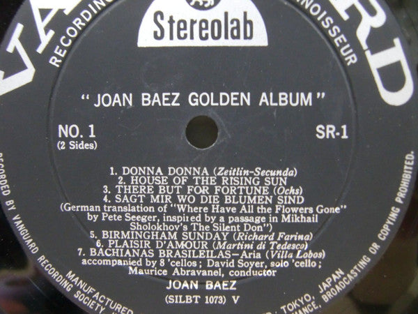 Joan Baez - Golden Album (Vinyl, LP, Compilation, Special Edition, Stereo) Very Good (VG) / Very Good (VG)