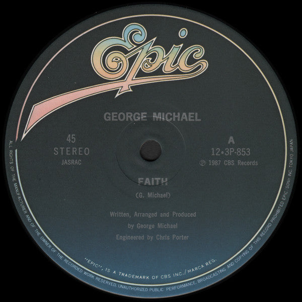 George Michael - Faith (Vinyl, 12", 45 RPM) Very Good Plus (VG+) / Very Good Plus (VG+)