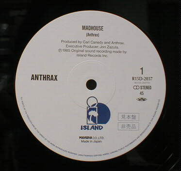 Anthrax - Madhouse (Vinyl, 12", 45 RPM, Single, Promo) Near Mint (NM or M-) / Near Mint (NM or M-)