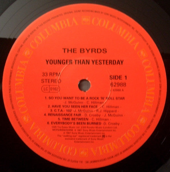 The Byrds - Younger Than Yesterday (Vinyl, LP, Album, Reissue, Stereo) Near Mint (NM or M-) / Near Mint (NM or M-)