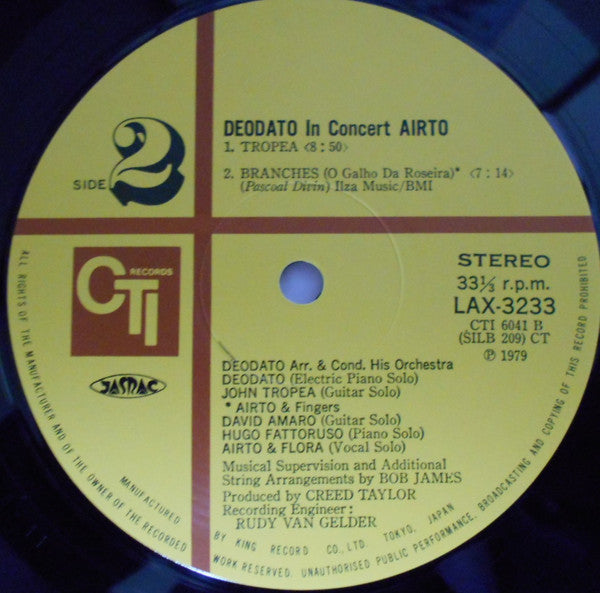 Eumir Deodato - In Concert (Vinyl, LP, Album, Limited Edition, Reis...