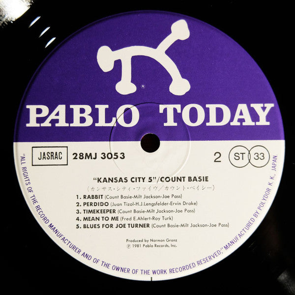 Count Basie - Kansas City 5 (Vinyl, LP, Album) Very Good (VG) / Good Plus (G+)