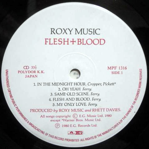 Roxy Music - Flesh + Blood (Vinyl, LP, Album, Stereo)