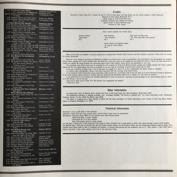 Jim Hall - ジム・ホール＆レッド・ミッチェル \ 甘いバジルに住む (Vinyl, LP, Album, Stereo)