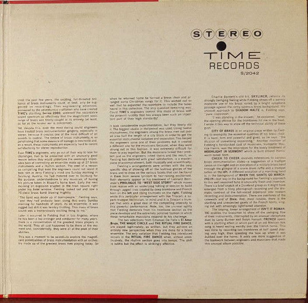 The Jerry Fielding Orchestra - Magnificence In Brass (Vinyl, LP, Album, Stereo) Very Good Plus (VG+) / Very Good (VG)