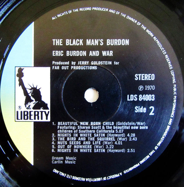 Eric Burdon & War - The Black-Man's Burdon (2xVinyl, LP, Album, Stereo) Good Plus (G+) / Good (G)