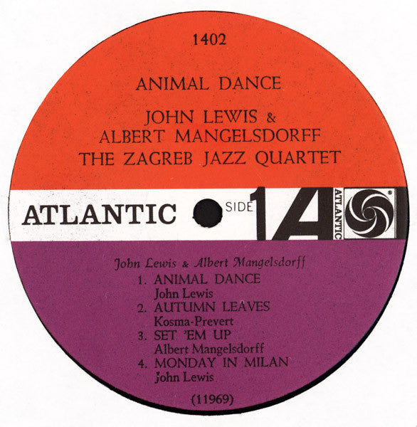 John Lewis (2) - Animal Dance (Vinyl, LP, Mono, Album) Very Good Plus (VG+) / Very Good Plus (VG+)