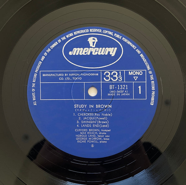 Clifford Brown And Max Roach - Study In Brown (Vinyl, LP, Album, Re...