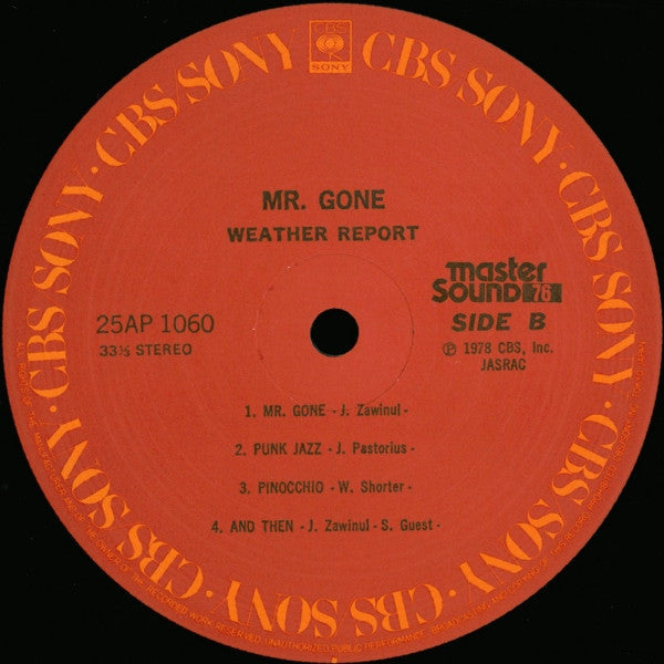 Weather Report - Mr. Gone (Vinyl, LP, Album)