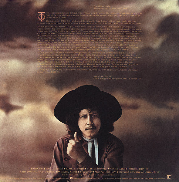 Arlo Guthrie - Amigo (Vinyl, LP, Album) Very Good (VG) / Very Good (VG)