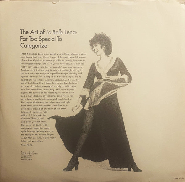 Lena Horne - Lena, A New Album (Vinyl, LP, Album, Stereo) Very Good (VG) / Very Good (VG)