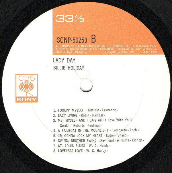 Billie Holiday - Lady Day (Vinyl, LP, Compilation, Mono) Near Mint (NM or M-) / Very Good (VG)