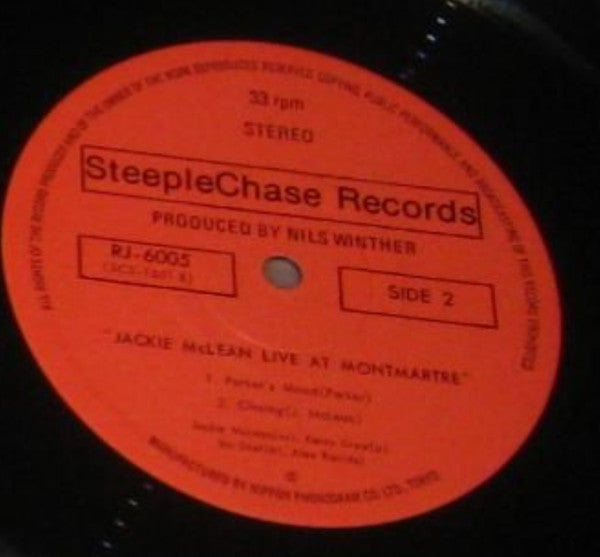 Jackie McLean - Live At Montmartre (Vinyl, LP, Album, Reissue) Very Good (VG) / Good Plus (G+)