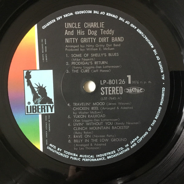Nitty Gritty Dirt Band - Uncle Charlie & His Dog Teddy (Vinyl, LP, Album, Stereo) Very Good (VG) / Very Good Plus (VG+)