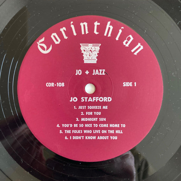 Jo Stafford - Jo + Jazz (Vinyl, LP, Album, Stereo, Reissue) Very Good Plus (VG+) / Very Good Plus (VG+)