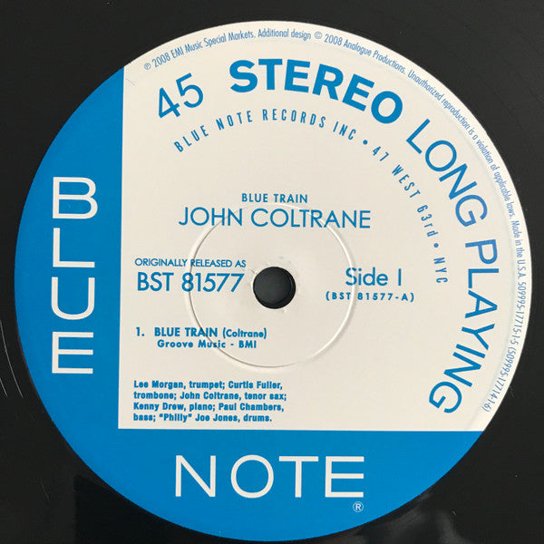 John Coltrane - Blue Train (Vinyl, 12", 45 RPM, Album, Limited Edit...