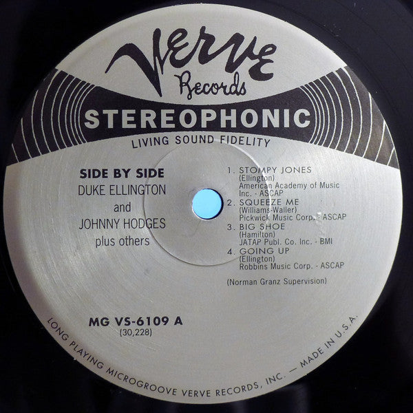 Duke Ellington - Side By Side (Vinyl, LP, Album, Reissue, Stereo) Very Good Plus (VG+) / Very Good Plus (VG+)