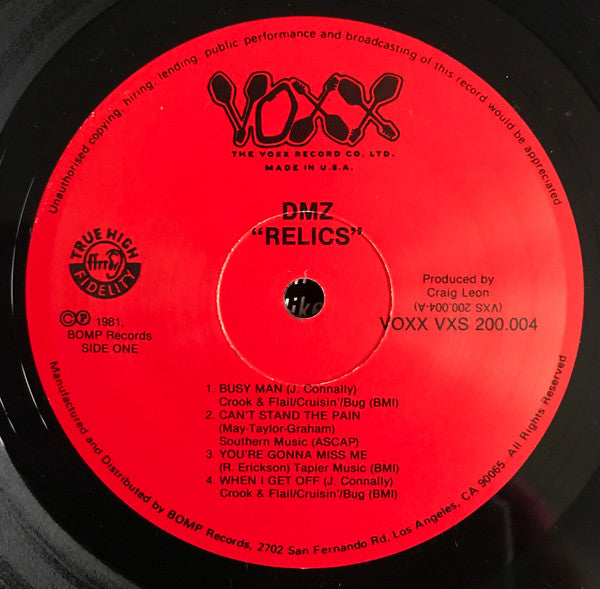 DMZ (2) - Relics (Vinyl, LP, Compilation) Very Good Plus (VG+) / Very Good Plus (VG+)