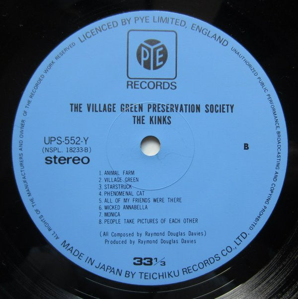 The Kinks - The Kinks Are The Village Green Preservation Society (Vinyl, LP, Album, Reissue, Stereo) Very Good (VG) / Very Good Plus (VG+)
