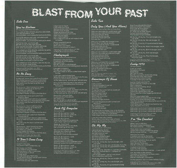 Ringo Starr - Blast From Your Past (Vinyl, LP, Compilation) Very Good Plus (VG+) / Very Good Plus (VG+)