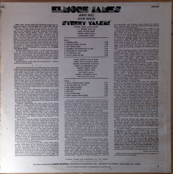 Elmore James - Street Talkin' (Vinyl, LP, Album, Compilation, Reissue, Stereo) Good Plus (G+) / Good Plus (G+)