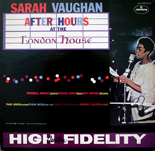 Sarah Vaughan - After Hours At The London House (Vinyl, Album, LP, ...