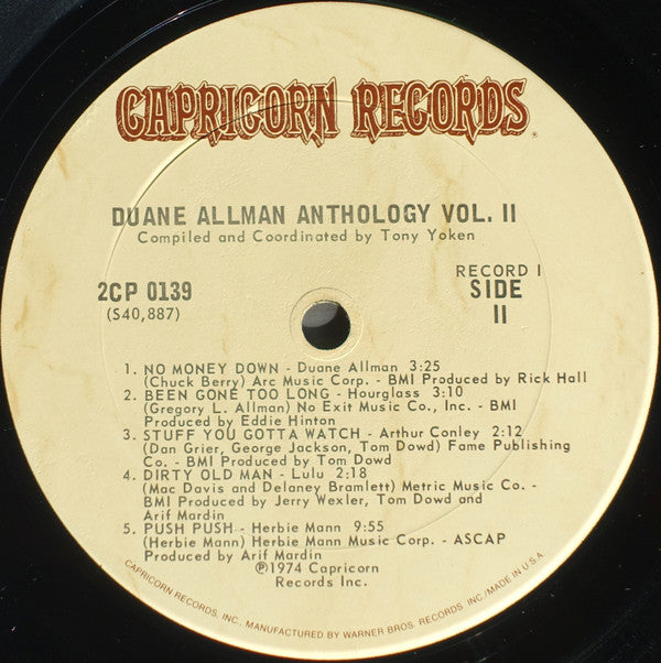 Duane Allman - An Anthology Vol. II (2xVinyl, LP, Compilation) Very Good (VG) / Good (G)