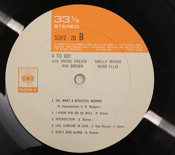 André Previn - 4 To Go! (Vinyl, LP, Album, Reissue, Stereo)