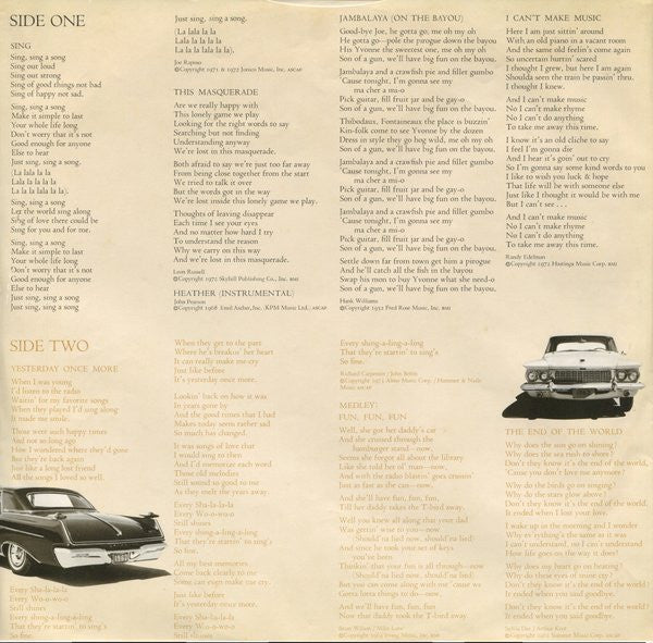 Carpenters - Now & Then (Vinyl, LP, Album, Stereo)