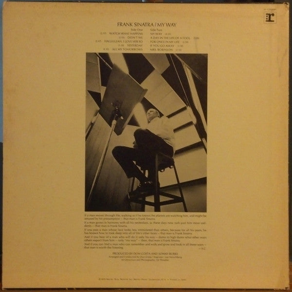 Frank Sinatra - My Way (Vinyl, LP, Album, Reissue, Stereo) Very Good Plus (VG+) / Very Good (VG)