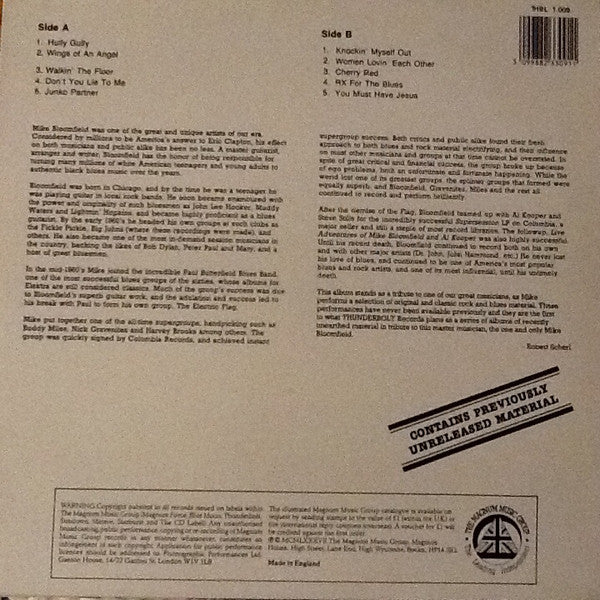 Mike Bloomfield - American Hero (Vinyl, LP, Album, Reissue) Near Mint (NM or M-) / Very Good Plus (VG+)