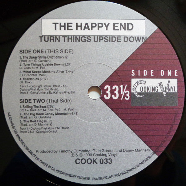 The Happy End - Turn Things Upside Down (Vinyl, LP) Very Good (VG) / Good Plus (G+)