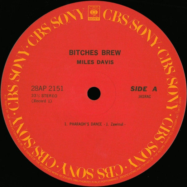 Miles Davis - Bitches Brew (2xVinyl, LP, Album, Reissue, Stereo) Good Plus (G+) / Very Good (VG)