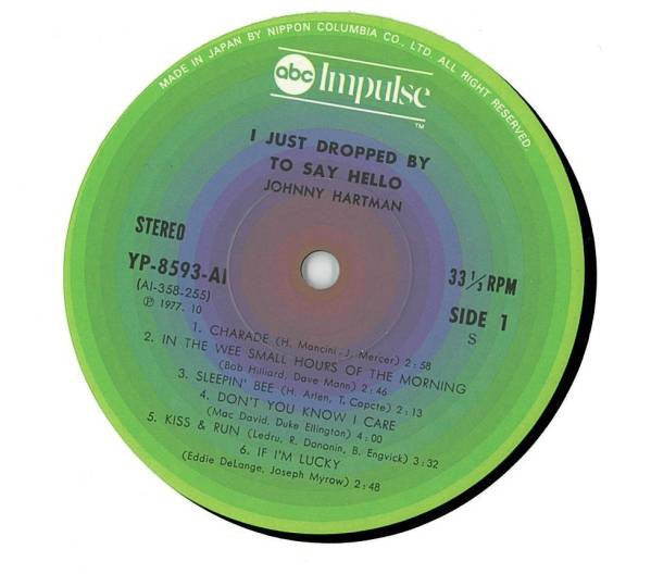 Johnny Hartman - I Just Dropped By To Say Hello (Vinyl, LP, Album, Reissue, Stereo) Very Good Plus (VG+) / Very Good Plus (VG+)