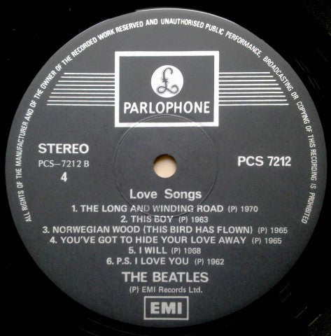 The Beatles - Love Songs (2xVinyl, LP, Compilation) Very Good (VG) / Very Good (VG)