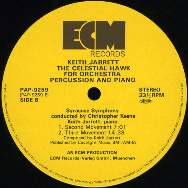Keith Jarrett - The Celestial Hawk (For Orchestra Percussion And Pi...