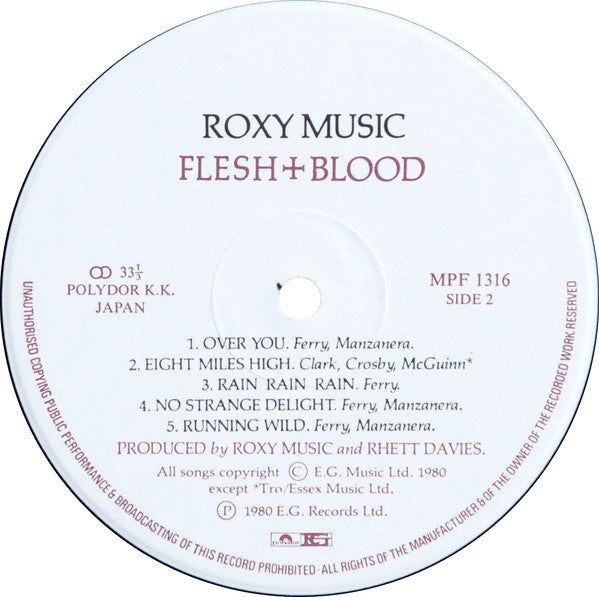 Roxy Music - Flesh + Blood (Vinyl, LP, Album, Stereo)