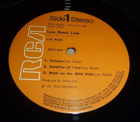 Lou Reed - Lou Reed Live (Vinyl, LP, Album)