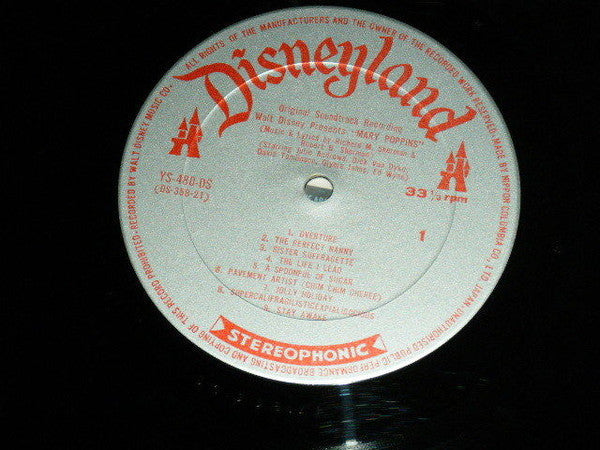 Various - Walt Disney Presents Mary Poppins (Original Soundtrack Recording) (Vinyl, LP, Album, Stereo) Good Plus (G+) / Very Good Plus (VG+)