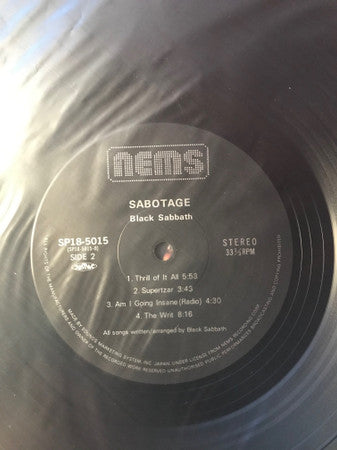 Black Sabbath - Sabotage (Vinyl, LP, Album, Reissue) Very Good Plus (VG+) / Very Good (VG)