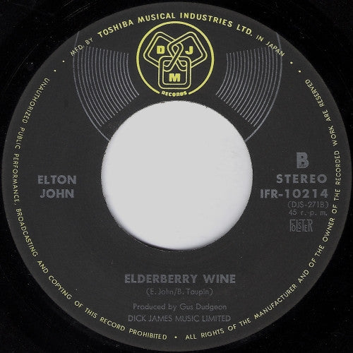 Elton John - Crocodile Rock (Vinyl, 7", 45 RPM, Single, Stereo) Good Plus (G+) / Very Good Plus (VG+)