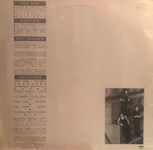 Matt Bianco - Whose Side Are You On (Vinyl, LP, Album) Very Good Plus (VG+) / Very Good Plus (VG+)