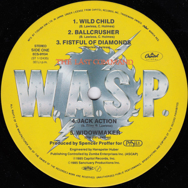 W.A.S.P. - The Last Command (Vinyl, LP, Album) Near Mint (NM or M-) / Near Mint (NM or M-)