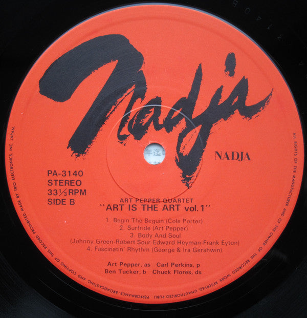 Art Pepper Quartet - Art Is The Art Vol. 1 (Vinyl, LP, Album, Reissue)