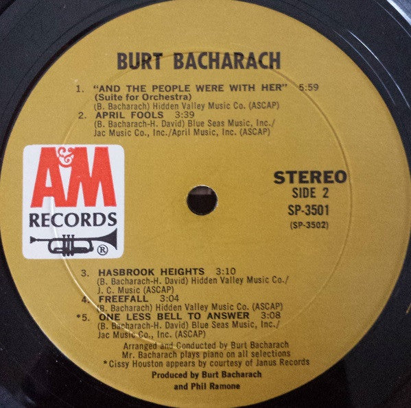 Burt Bacharach - Burt Bacharach (Vinyl, LP, Album, Stereo) Good Plus (G+) / Poor (P)