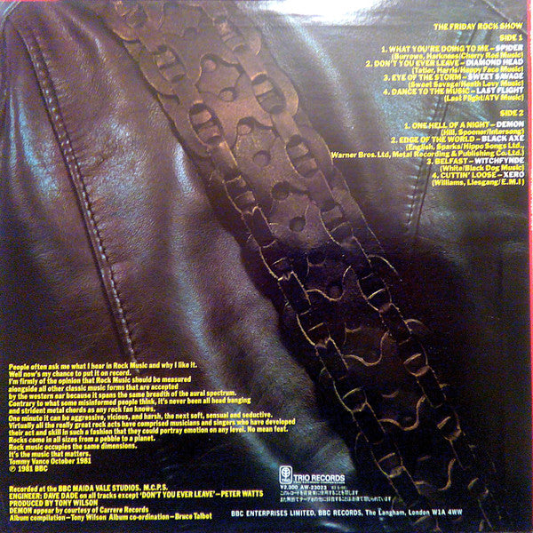 Various - The Friday Rock Show (Vinyl, LP, Compilation, Stereo) Very Good (VG) / Very Good (VG)