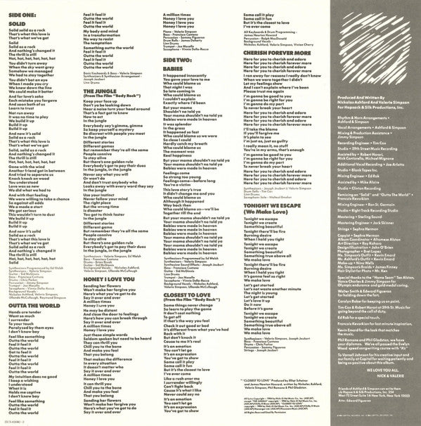 Ashford & Simpson - Solid (Vinyl, LP, Album) Very Good (VG) / Very Good (VG)