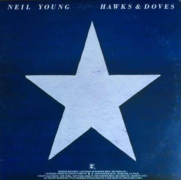 Neil Young - Hawks & Doves = タカ派とハト派 (Vinyl, LP, Album) Very Good Plus (VG+) / Very Good (VG)