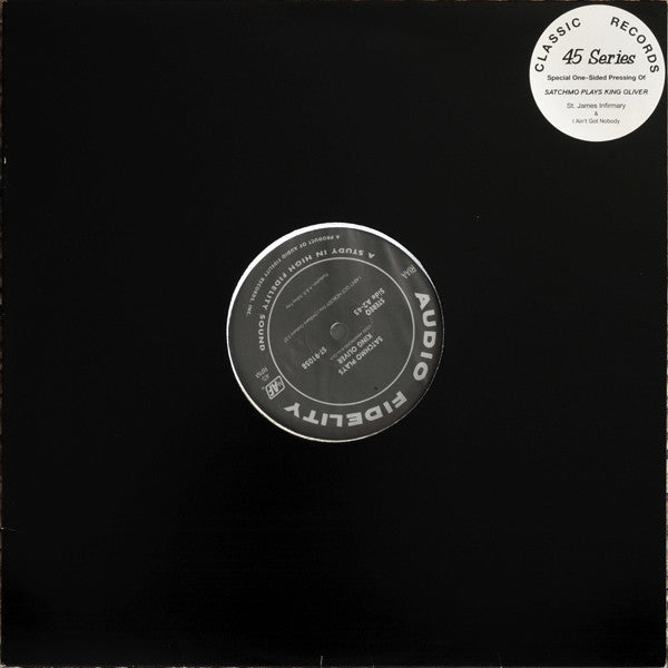 Louis Armstrong - Satchmo Plays King Oliver (Vinyl, 12", 45 RPM, Single, Limited Edition, Reissue, Stereo) Near Mint (NM or M-) / Very Good Plus (VG+)