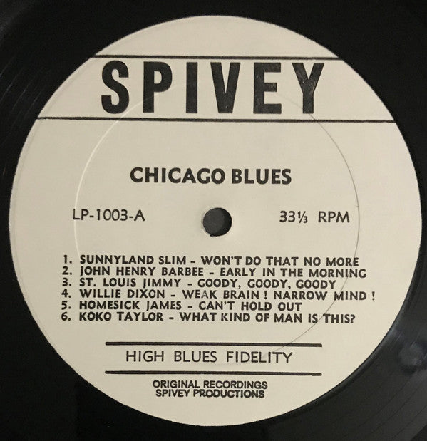 Various - Chicago Blues (Vinyl, LP, Mono) Very Good Plus (VG+) / Very Good (VG)